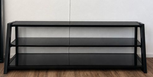 Black glass entertainment center