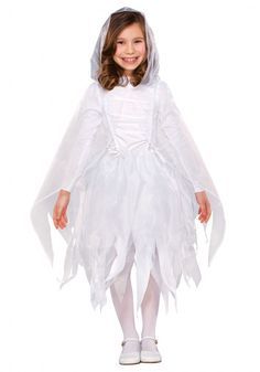 Glimmer Ghost Halloween Costume Girls Size M 7-8 Pre-owned 3pc Dress Skirt Cape
