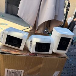 Ring Cameras, solar powered wireless and back up battery