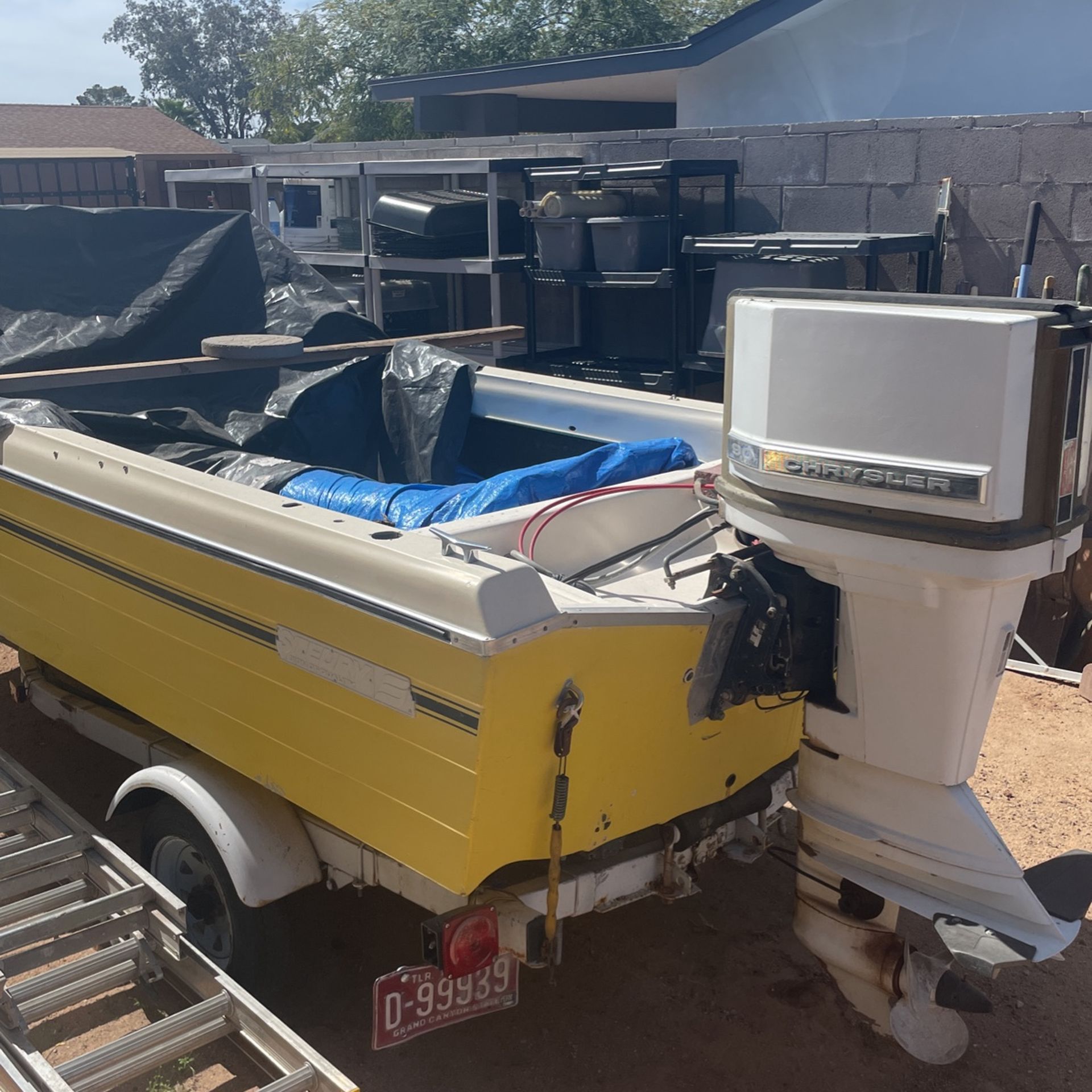Project Boat With Running 90 Hp Motor