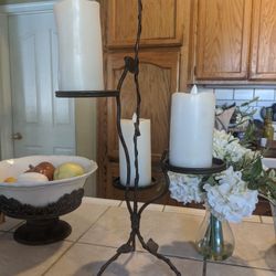 Rod Iron Candle Holder. My Candles Are Not For Sale 