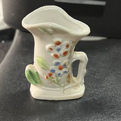 Vintage Miniature Porcelain Pitcher Vase—likely Made In Occupied Japan—post WW11