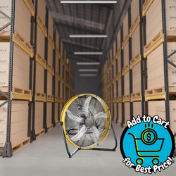 Maxcuum 20-in High Velocity Indoor Industrial Fan, in Yellow