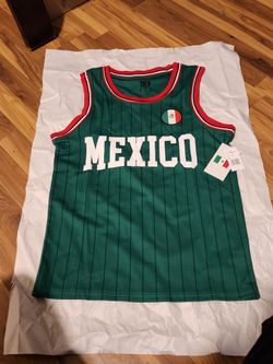 Mexico Jersey Pinstripe Basketball style Jersey - Green - Size Small (S)