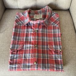 Lucky Brand  Saturday Stretch Plaid Shirt. Size XL