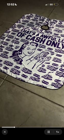 that’s a Awful Lot Of Cash Only Barber Cape 