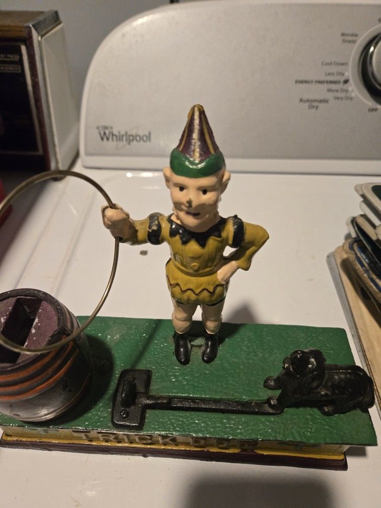 Vintage Cast Iron Trick Dog Bank