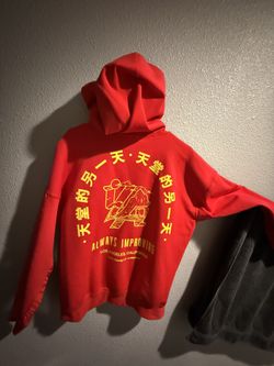 YoungLA "Another Day in Paradise" Graphic Hoodie Red And Yellow