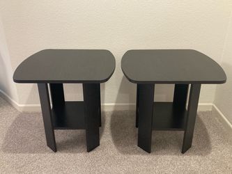 Furinno  2 Side Table, 2-Tier End Table, Espresso
