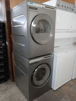 Asko 24" light gray stackable front load washer and dryer set - Free delivery