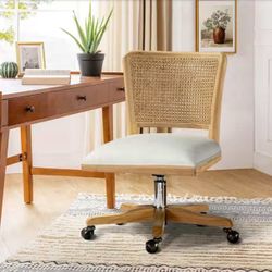  Swivel Task Chair with Rattan Back  $110
