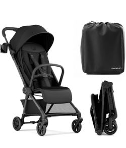 ONLY $135: Mompush Nexis Carbon Fiber Lightweight Travel Stroller, Carry-On, Black