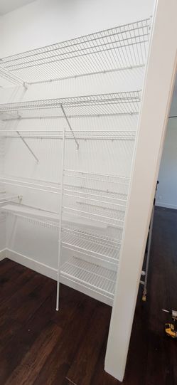 Wire shelves