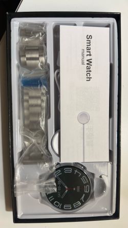 Brand New 1.6" Full Screen Super AMOLED Smartwatch – Silver or Dark Gray