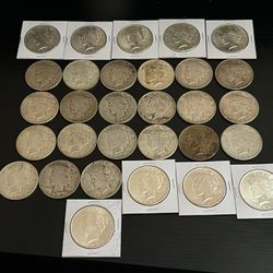 Lot Of 30  Silver Peace Dollars 