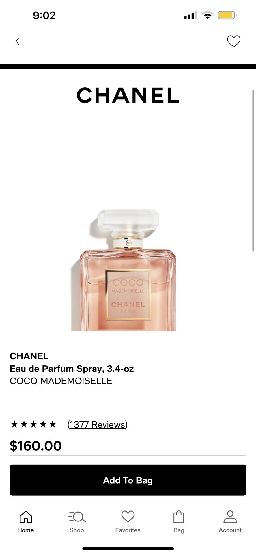 Chanel Coco Mademoiselle Intense Perfume 3.4 Oz Eau De Parfum Spray 