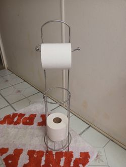Silver Toilet Paper Holder