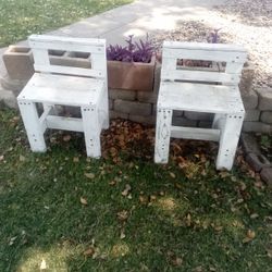 Pair Of Wooden Chairs 