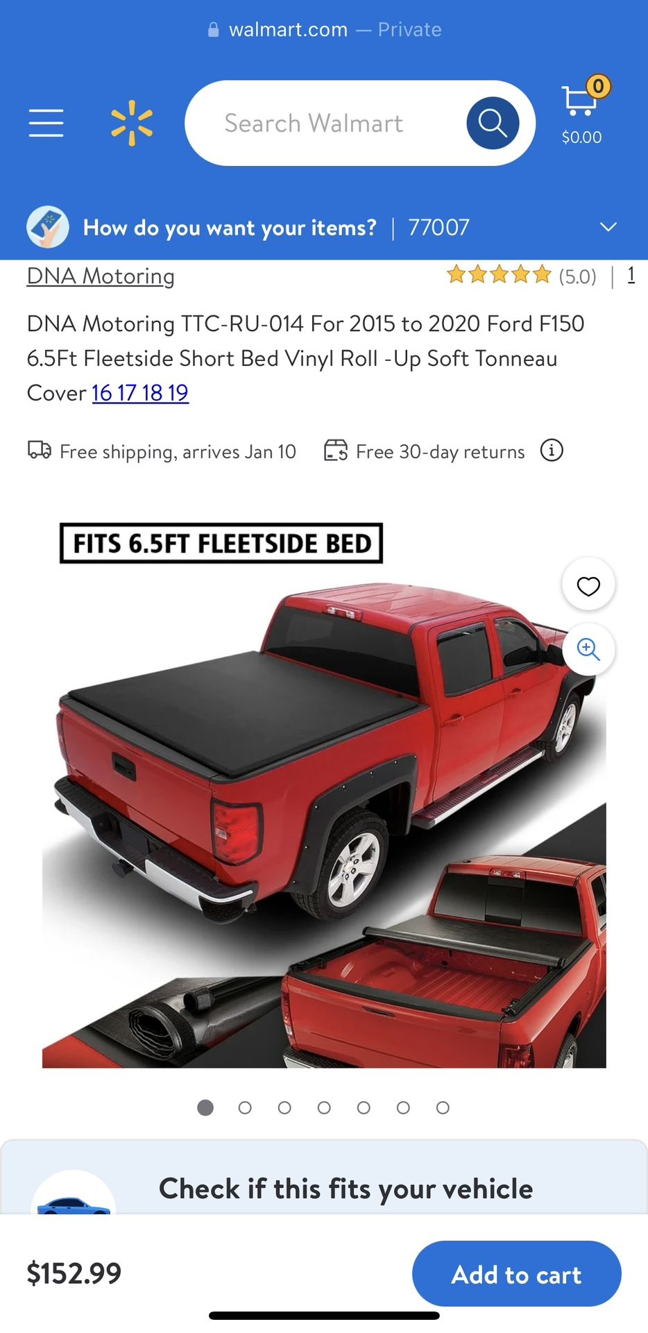 Ford F150 6'5Ft soft stop bed cover year 2015/2020