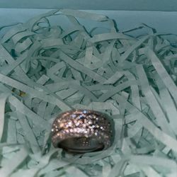 925 Silver Iced Out Moissanite Cuban Ring