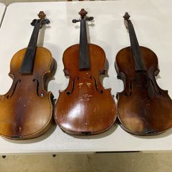 STRADIVARIUS COPY VINTAGE VIOLINS NEED SOME WORK 