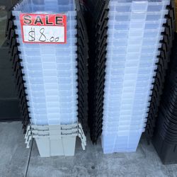 Storage Totes 12 Gallons 8$ Each 