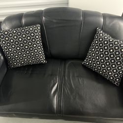 Leather Black Couch