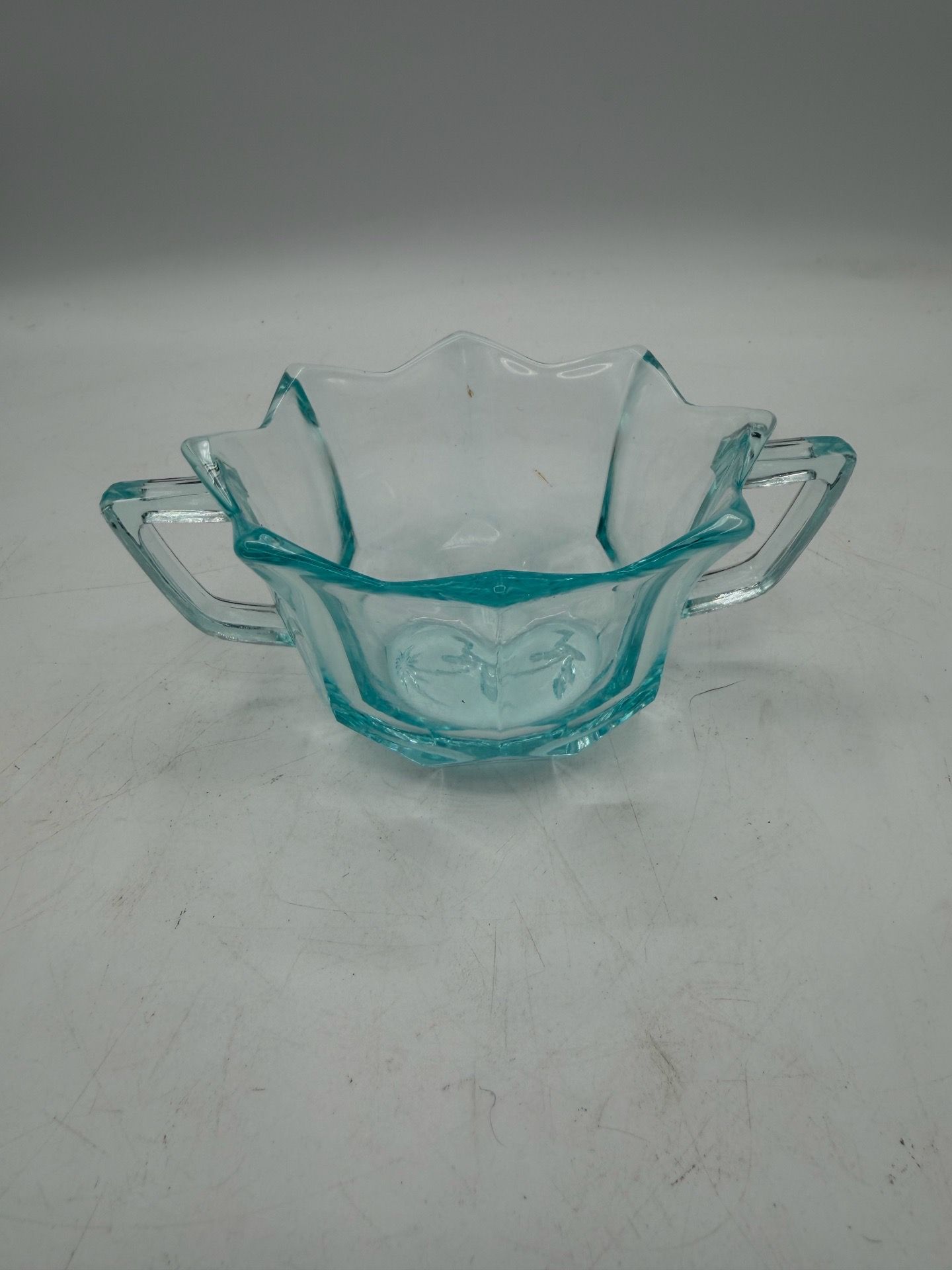 Blue Aqua Open Sugar Bowl Cup