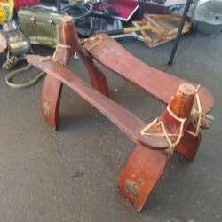 1960s Egyptian 🐫 Camel Saddle I Chairish , Small Nails and Some Ribbon,its Not Broken