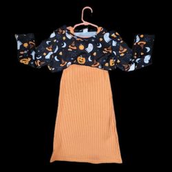 Girls Halloween Dress With Removable Cover Up Size 5Y