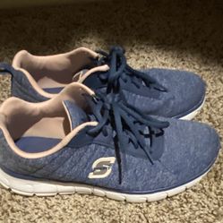 Blue Skechers Sport Shoes Size 7 1/2