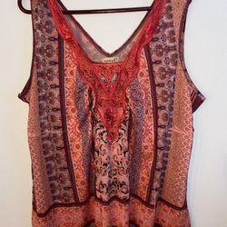 One World top Blouse Tank 2X