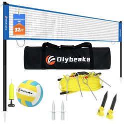 Olybeaka 32FT Portable Volleyball Net Set – Brand New – $30
