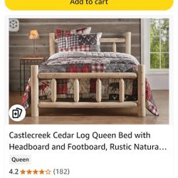 Castlecreek Cedar Log Queen Beds 