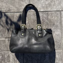Coach Soho Full Leather Black Shoulder Bag