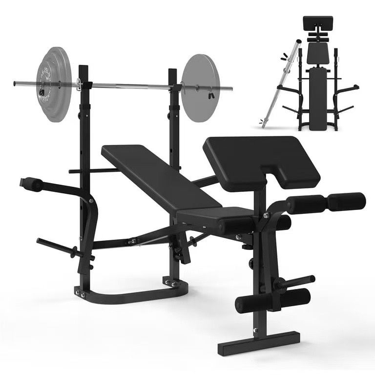 ❤️🔥 Mikolo Weight Bench with Barbell,