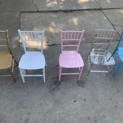 New Kids Chivarri Color Available Pink, White, Blue,clear,gold$30 Each Chair