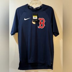 Men's Boston Red Sox Nike Navy Authentic Collection Pregame Performance V-Neck Tee Sz Small NWT. 