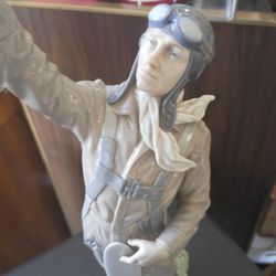 Lladro Super Rare Pilot Man marked Lladro Authentic Collectible Figurine 
