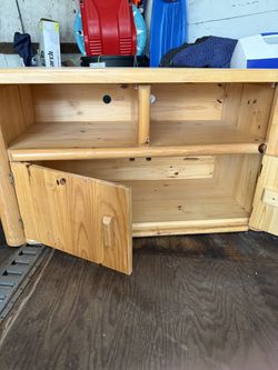 Pine TV console