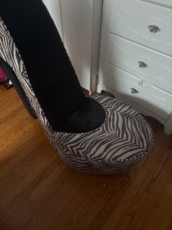 Zebra print high heel