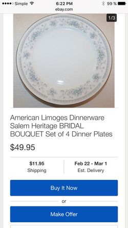 set of 4 dinner plates
