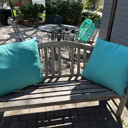 Teal outdoor pillows 24 x 24