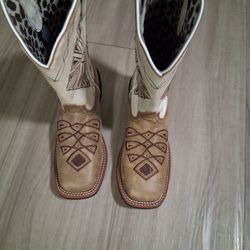 Women's Boots - Leather Brown Size 7.5