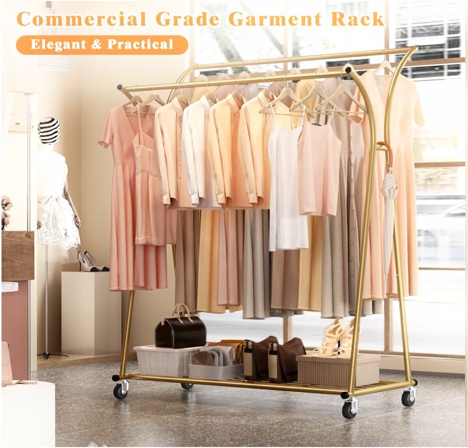 GOLD HEAVY DUTY +250 Strength PORTABLE CLOTHES CLOTHING RACK
