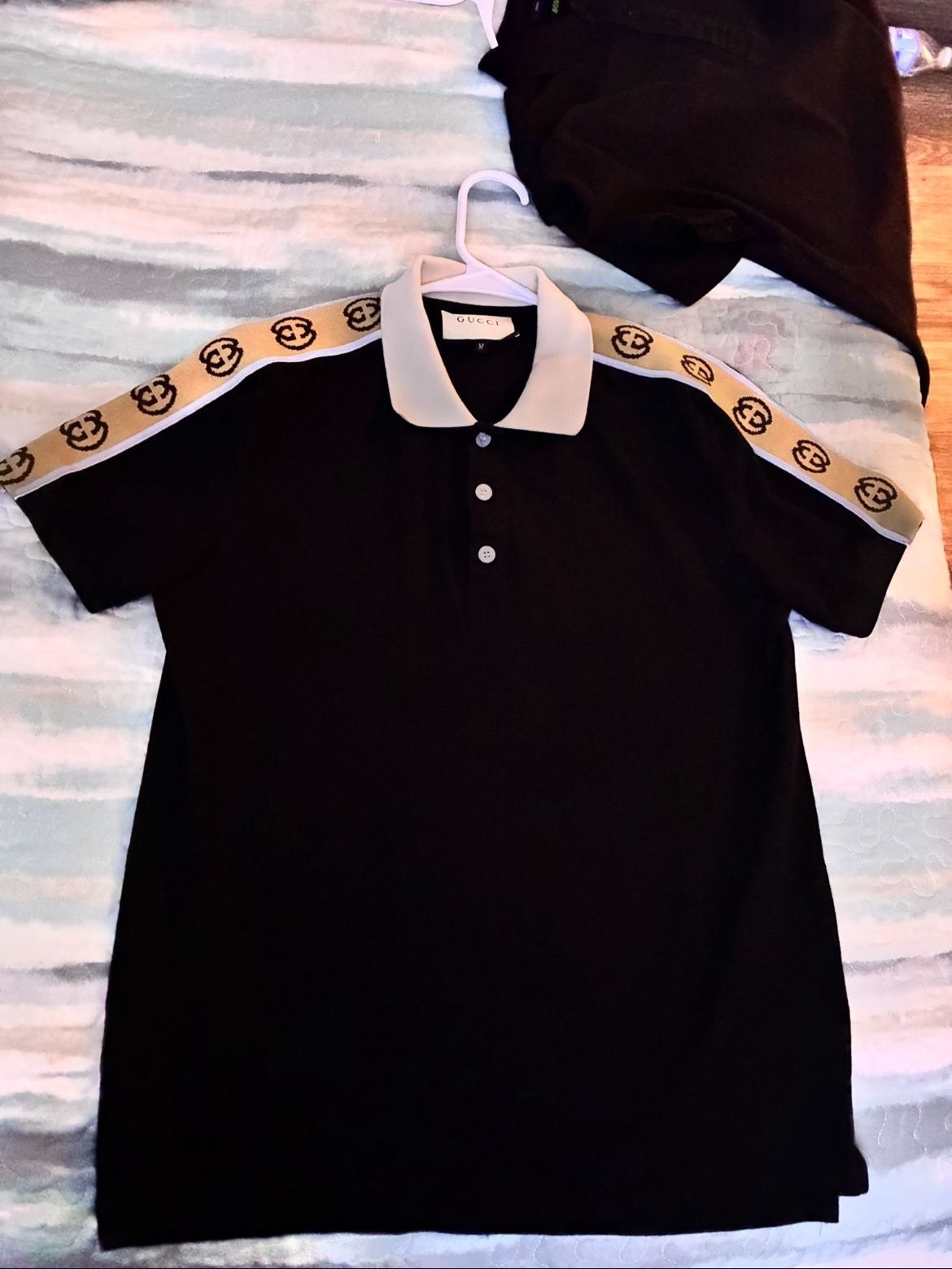 Gucci Interlock Double G Stripe Polo Shirt