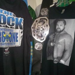 WWE WrestleMania The Rock And Arn Anderson Only $80 Each Size XL