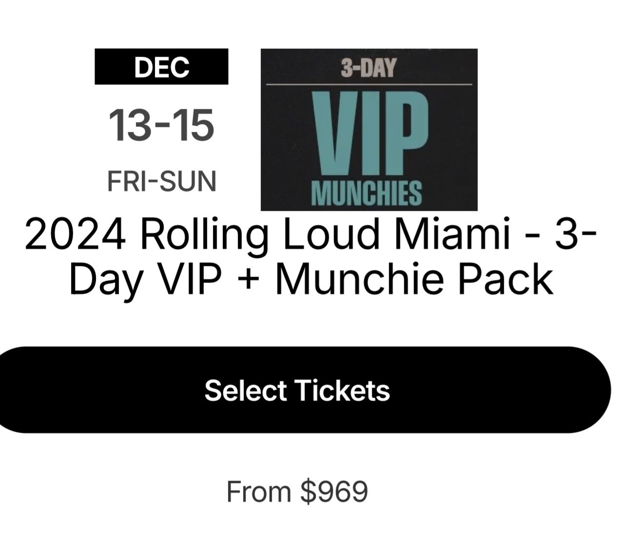 Rolling Loud VIP Tickets