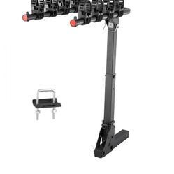 Hitch Mount Bike Rack, 4-Bike Carrier Rack, 150 LBS Capacity Bike Rack Hitch for 2-inch Receiver, Titling and Folding Bike Carrier with No-Wobble U Bo