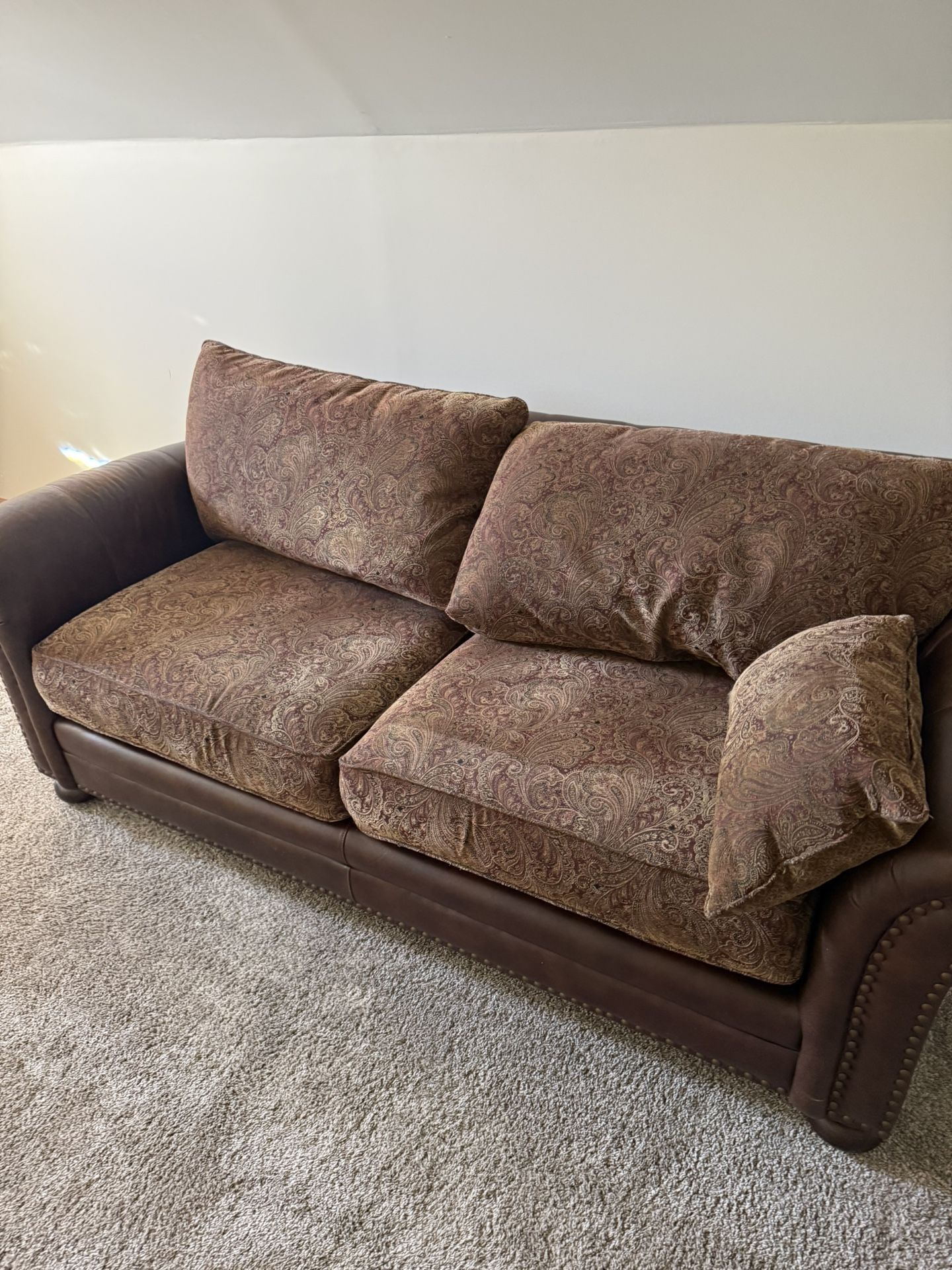 90” Upholstered/leather couch